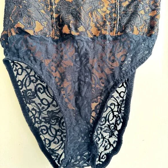 Vintage Berlei USA Black Lace Teddy Bodysuit 34/S